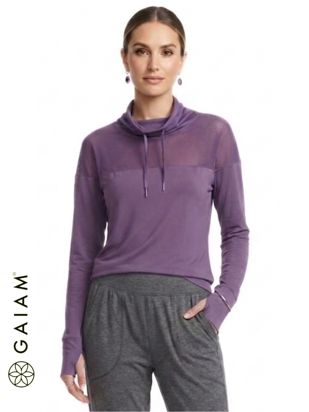 Hoodie • NWOT
Gaiam • Mesh Panel Cowl Neck Hoodie